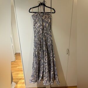 NWT Agua by Agua Bendita Alirio Halter Maxi Dress Purple